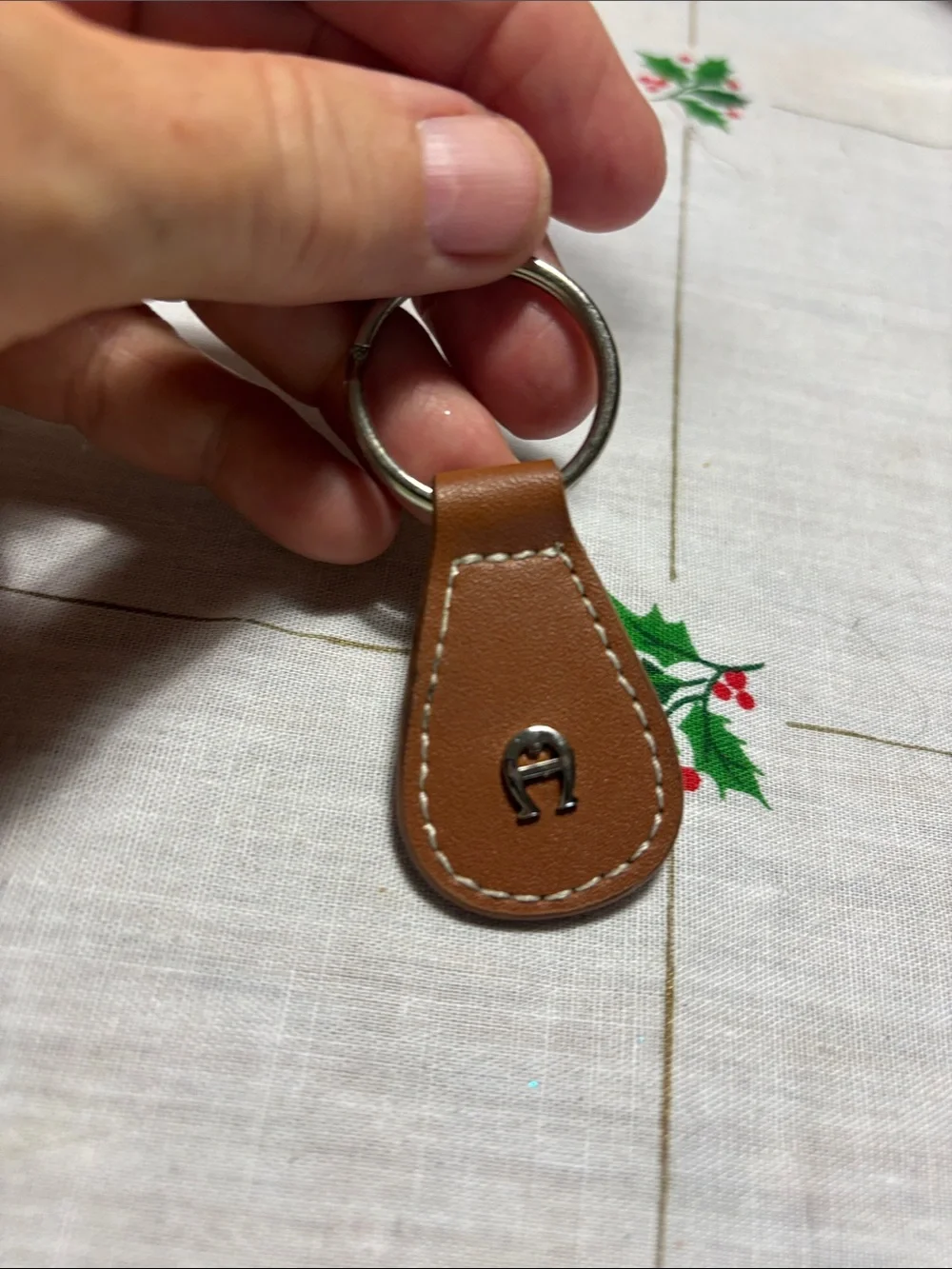 Aigner Leather Keychain